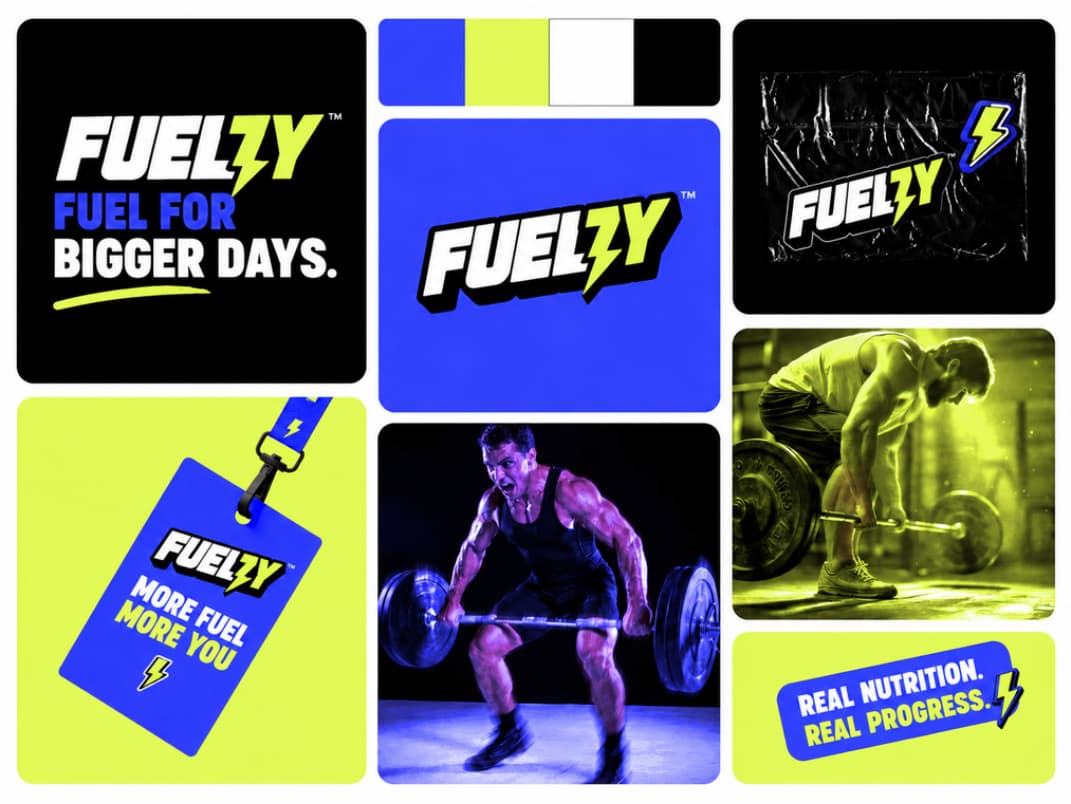 Fuelzy brand identity and applications