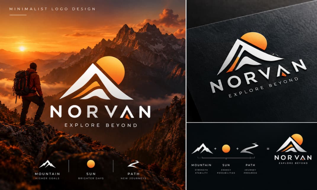 Norvan brand identity and applications
